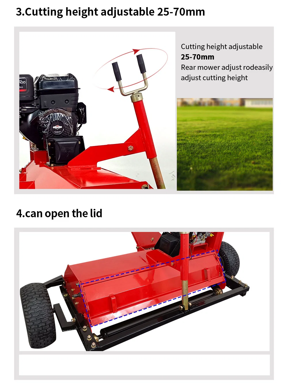 ATV Can Open The Door From Behind with a Flail Lawn Mower