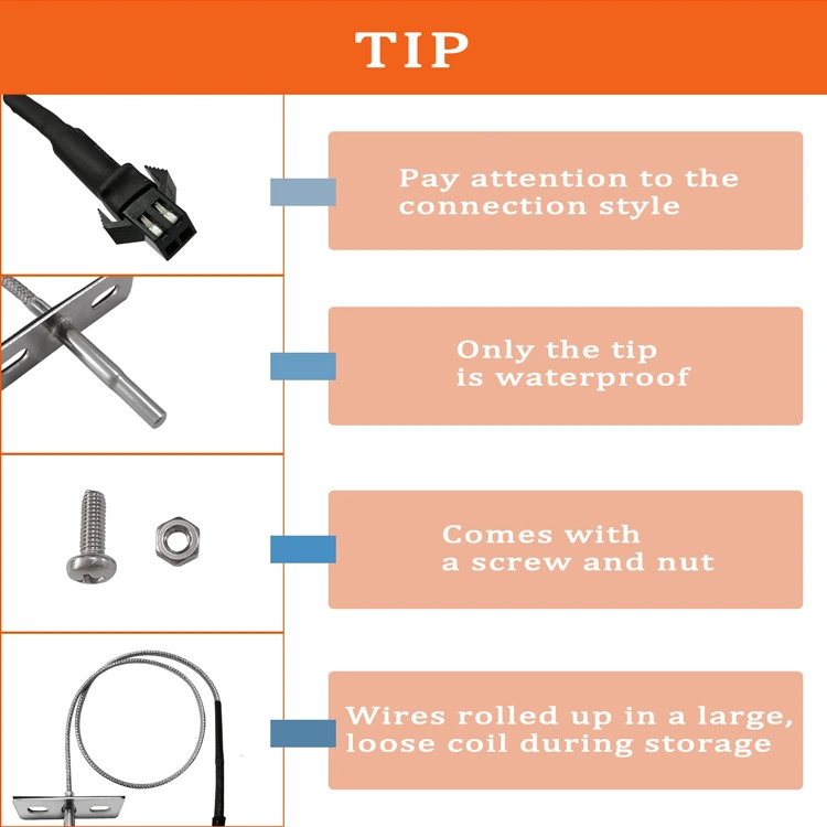 Rtd Pb-39p350 Temperature Probe Sensor Compatible with Pit Boss P7 Series Cooking Kitchen BBQ Smokers Wood Pellet Grills Meat