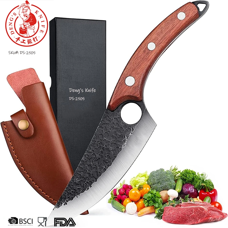 Ds-2514 2024 Custom Chopper Stainless Steel Kitchen Chef Knife for Cutting Bones Butcher Knife with Wooden Handle Kitchen Knife