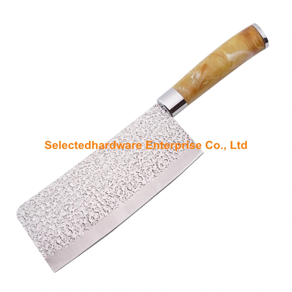 7 Inch Embossed Blade Kitchen Cleaver Knife Chinese Chopper Knife