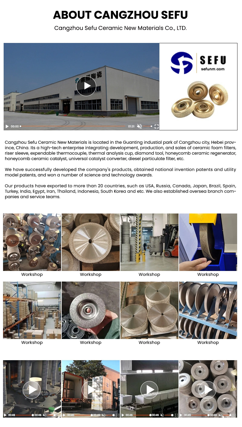 Diamond Grinding Wheel Disk Supplier Vacuum Brazed Cutting Blade for Cast Iron