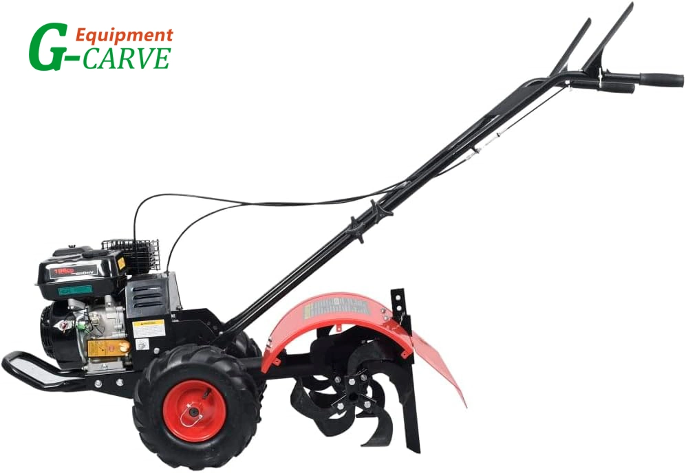 196cc 6.5HP Tiller Cultivator Dual Rotate Rotary Hoe Rear Tine Garden Rototiller