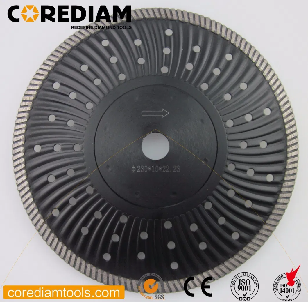 10mm Segment Height Diamond Flat Turbo Saw Blade for Stone Cutting/Diamond Tools