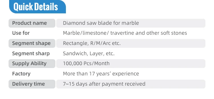 Diamond Circular Saw Blade for Marble Cutting Disk Stone Tools