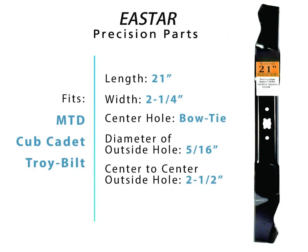 331528b Mulching Blade Lawn Mower Blade for 21 Inch Cut Mtd / Cub Cadet / Troy-Bilt Replaces 742-04100 742-0741 742-0741A 942-0741 942-0741A