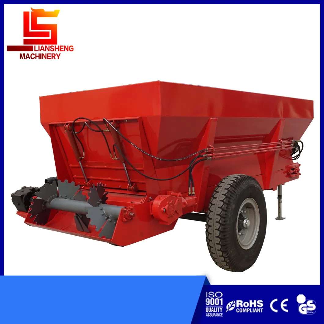 Large Horizontal Single Spiral Manure Spreader, Spiral Blade 65mn, Organic Manure Fresh Manure Wet Manure Circle Manure Fertilizer