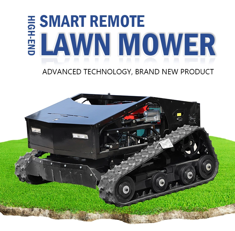 Hot Sales Gasoline Lawn Mower Slope Protection Crawler Remote Control Mower