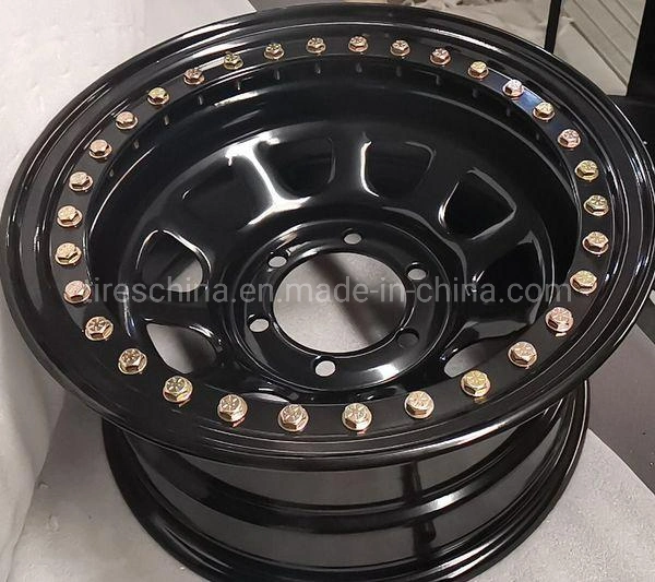 Steel Wheel Rim 15X7 CB 75mm PCD 5X114.3 Non Beadlock Gloss Black Wheel Ring D Hole with Customized Packing PCD 5X139.7 5X114.4 6X139.7 5X127 8X165.1