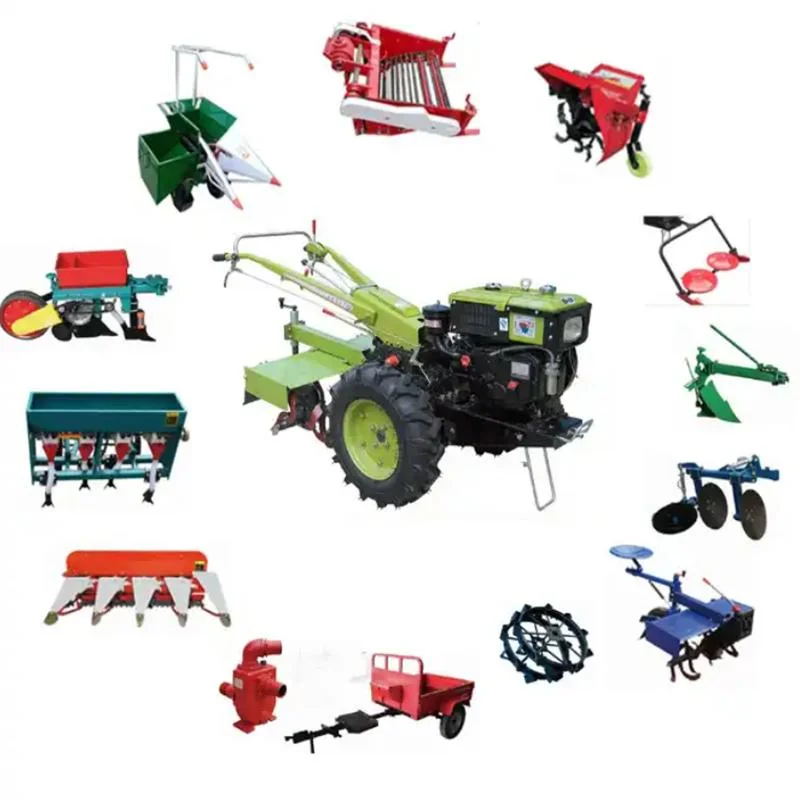 Rotary Cultivator Diesel Engine Petrol Mini Rototiller Farm Machinery Tractor Rear Tine Power Tiller for Agriculture