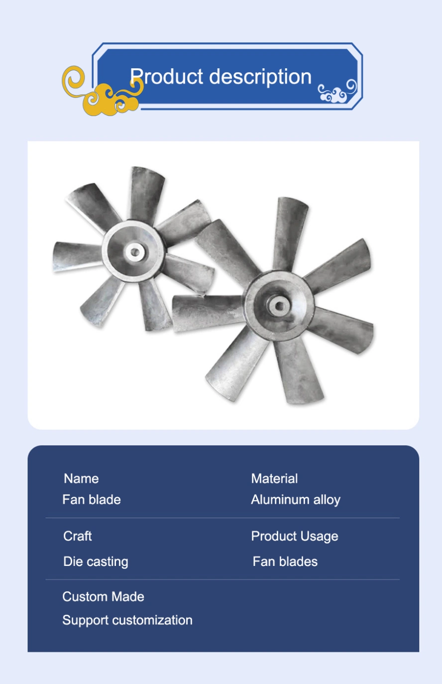 Aluminum Garden Light Die Casting Parts Aluminum Die-Casting Fan Blade