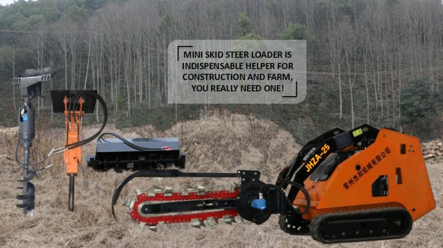 Crawler Type Mini Skid Steer Loader with Auger Like Dingo Ditch Witch Toro Skid Steer