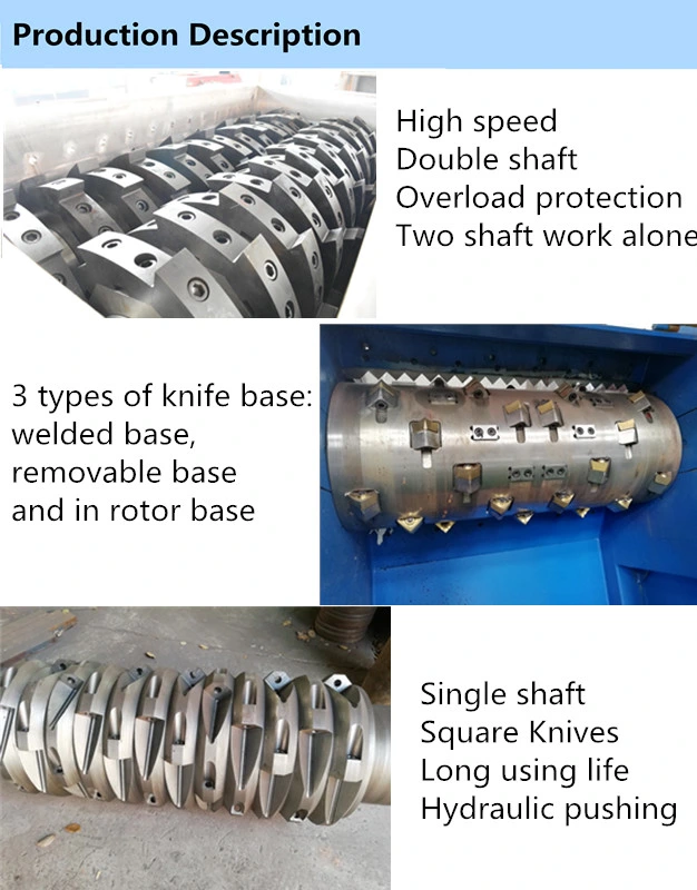 Wood Pallet Waste Recycling Machines Plastic Shredder Blades