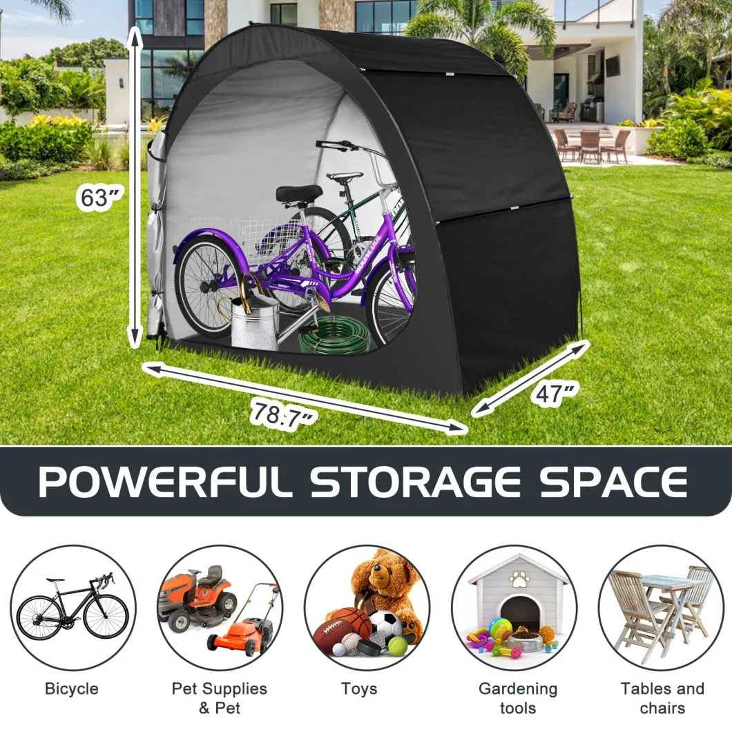 Hot-Sale Waterproof Lawn Mower Garden Tools Shed Outdoor Bike Cover Storage Tent