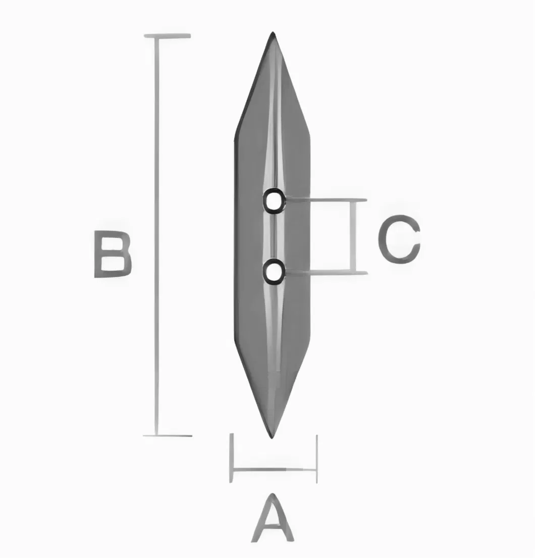 10.5 Inch Heavy Duty Curved Field Cultivator Chisel Point