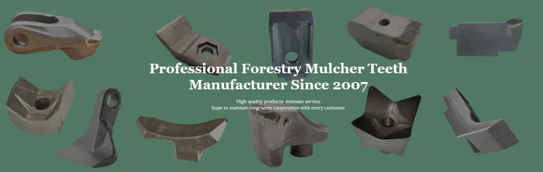 Forestry Mulcher Rotor Wear Part Fixed Cutting Blade Carbide Surfacing