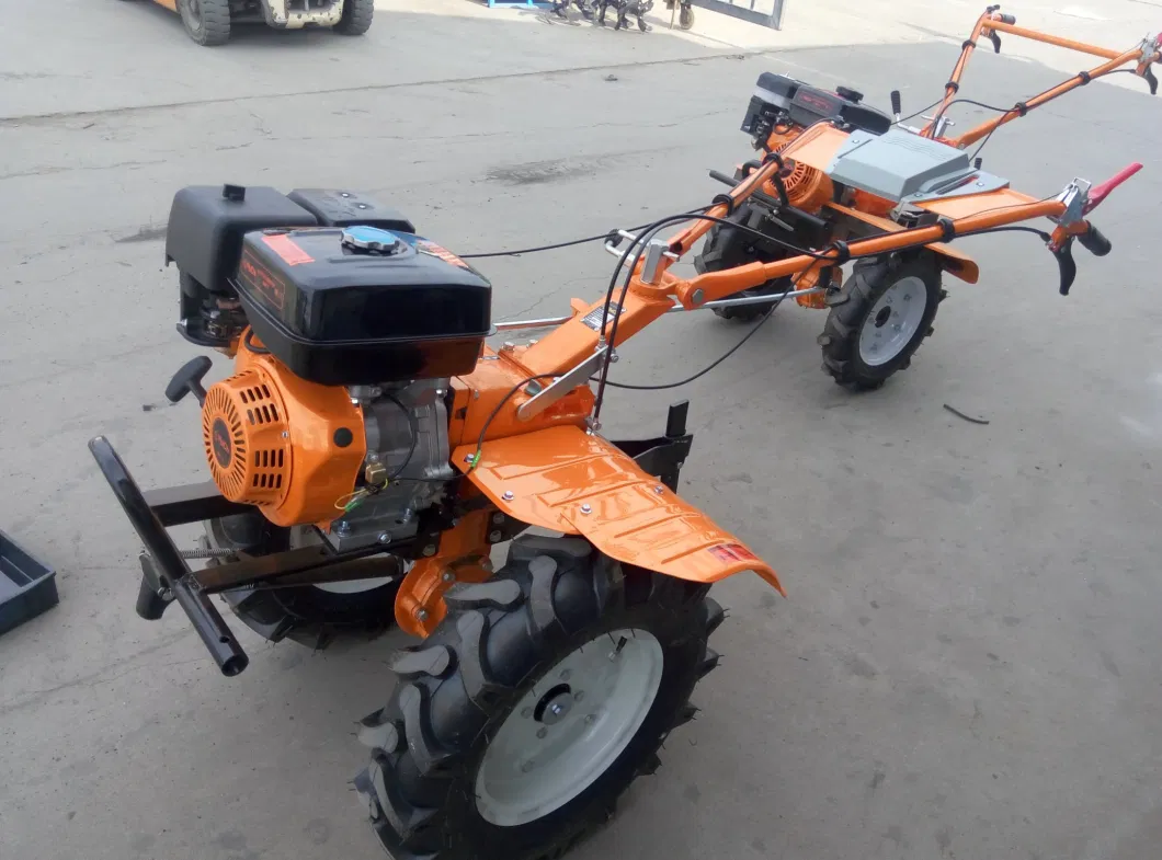 Multi-Function Mini Walking Tractor Farm Power Cultivator Rotary Power Tiller