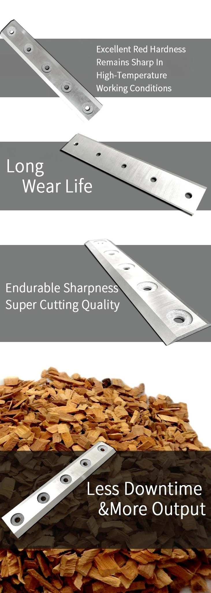 10 Inches Bandit Morbark Chipper Knives Wood Chipping Machine Factory Double Sided Wood Chipper Knife Bladedrum Chipper Blade Wood Chips Knife Chipper Blade F