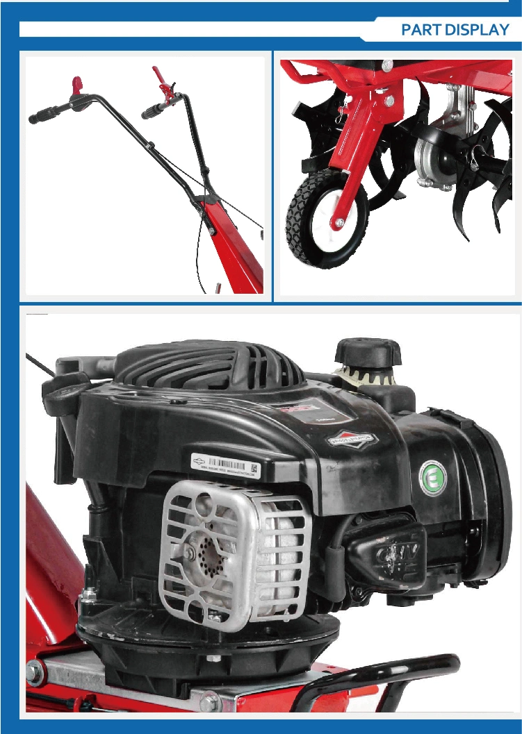 Factory Mini Rotary Tiller B&S500 Agriculture 2.03kw Gasoline Mini Power Tiller Machine for Sale