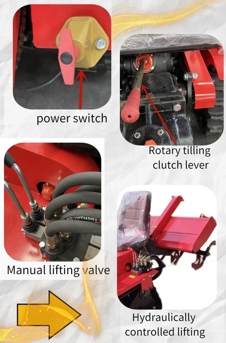 Rear Tine Rototiller Working Width 100cm Pto Tiller for Farm