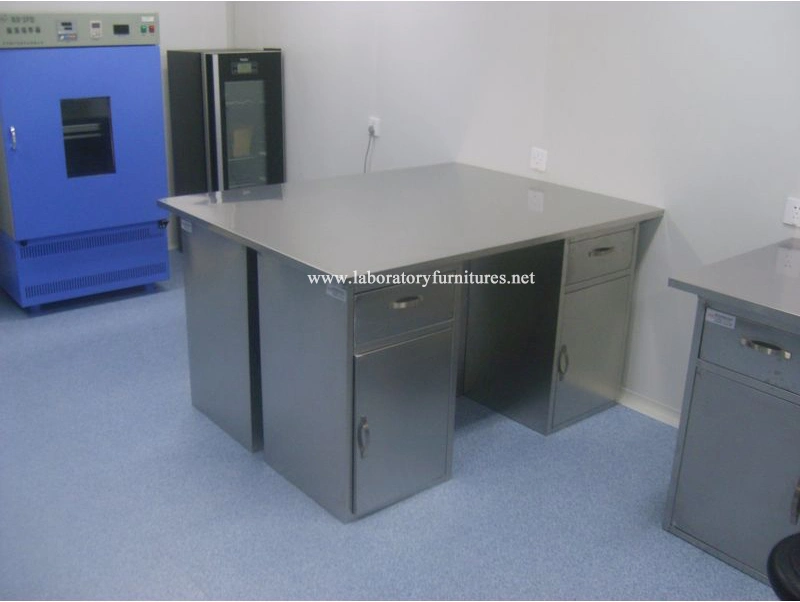 Stainless Steel Lab Furniture 304ss Furniture Island Bench Lab Furniture Jh-Ss010