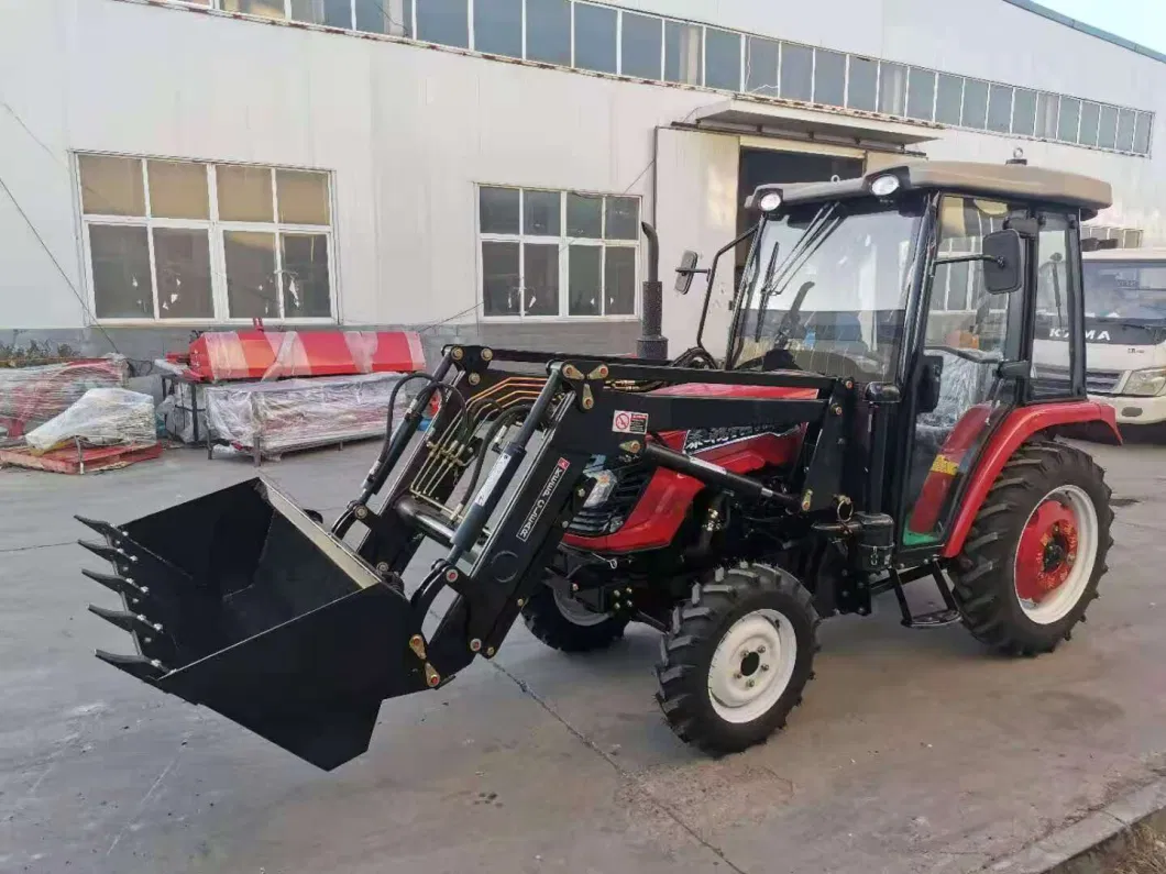 Agricultural Equipment Walking Power Tiller Tractor 70-100HP Front Loader with 4 in 1 Bucket