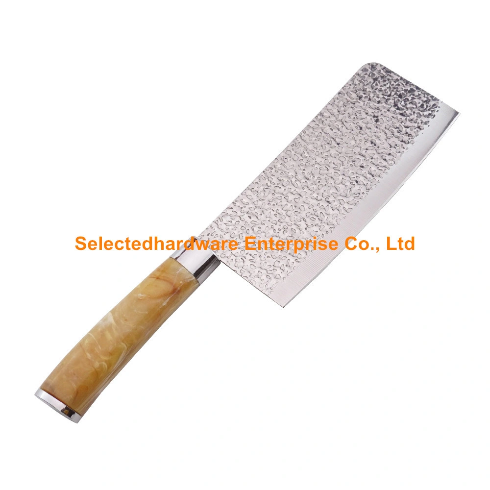 7 Inch Embossed Blade Kitchen Cleaver Knife Chinese Chopper Knife