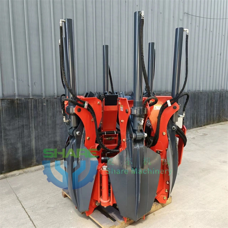 Heap Excavator 4 Blade Tree Mover for Wheel Loader Tractors Tree Mover Planting Hole Digger Garden Digging Machine