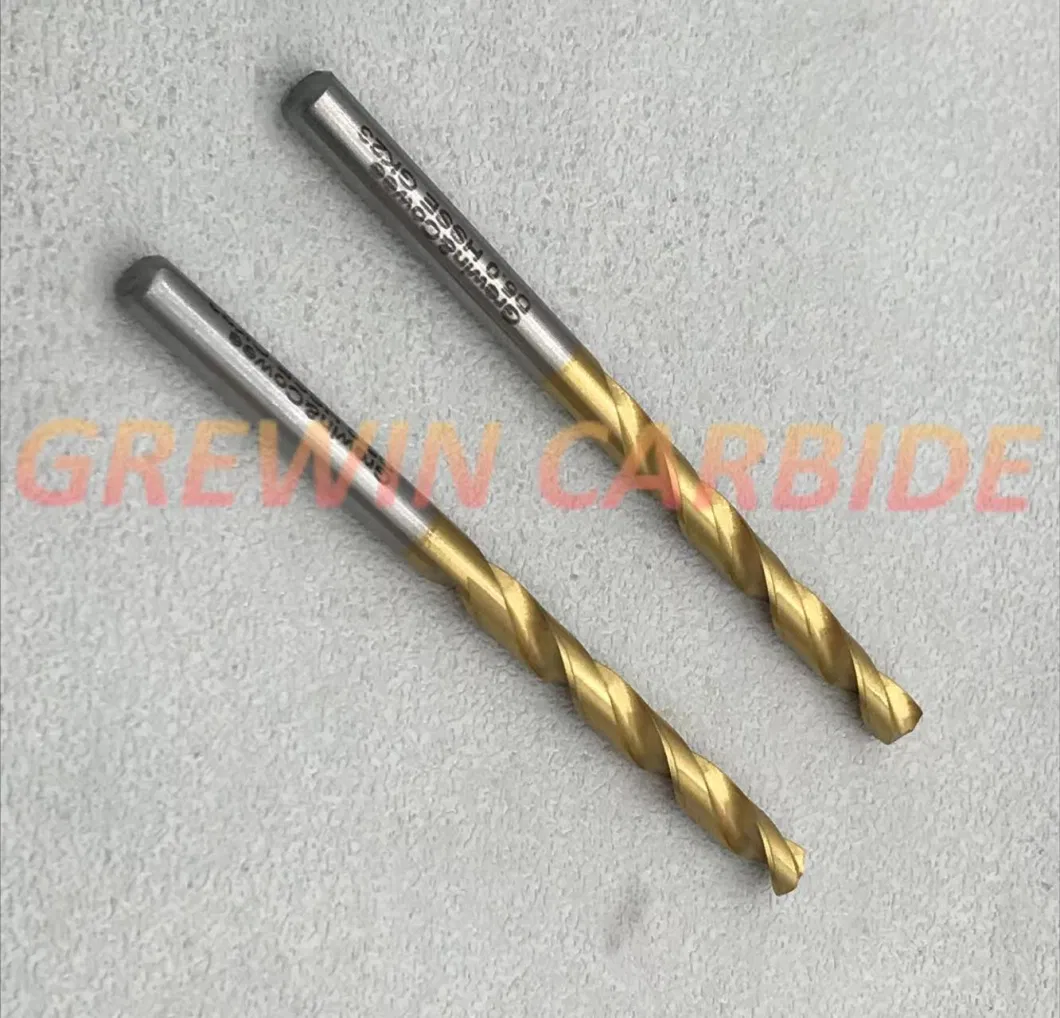 Grewin High Quality CNC Machine HSS Drills DIN338 Straight Shank Dia 5mm With Tin Coating