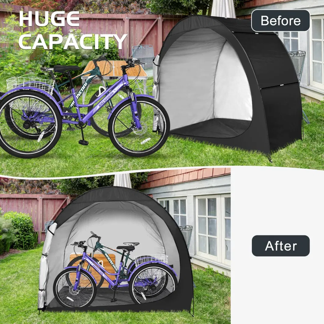 Hot-Sale Waterproof Lawn Mower Garden Tools Shed Outdoor Bike Cover Storage Tent