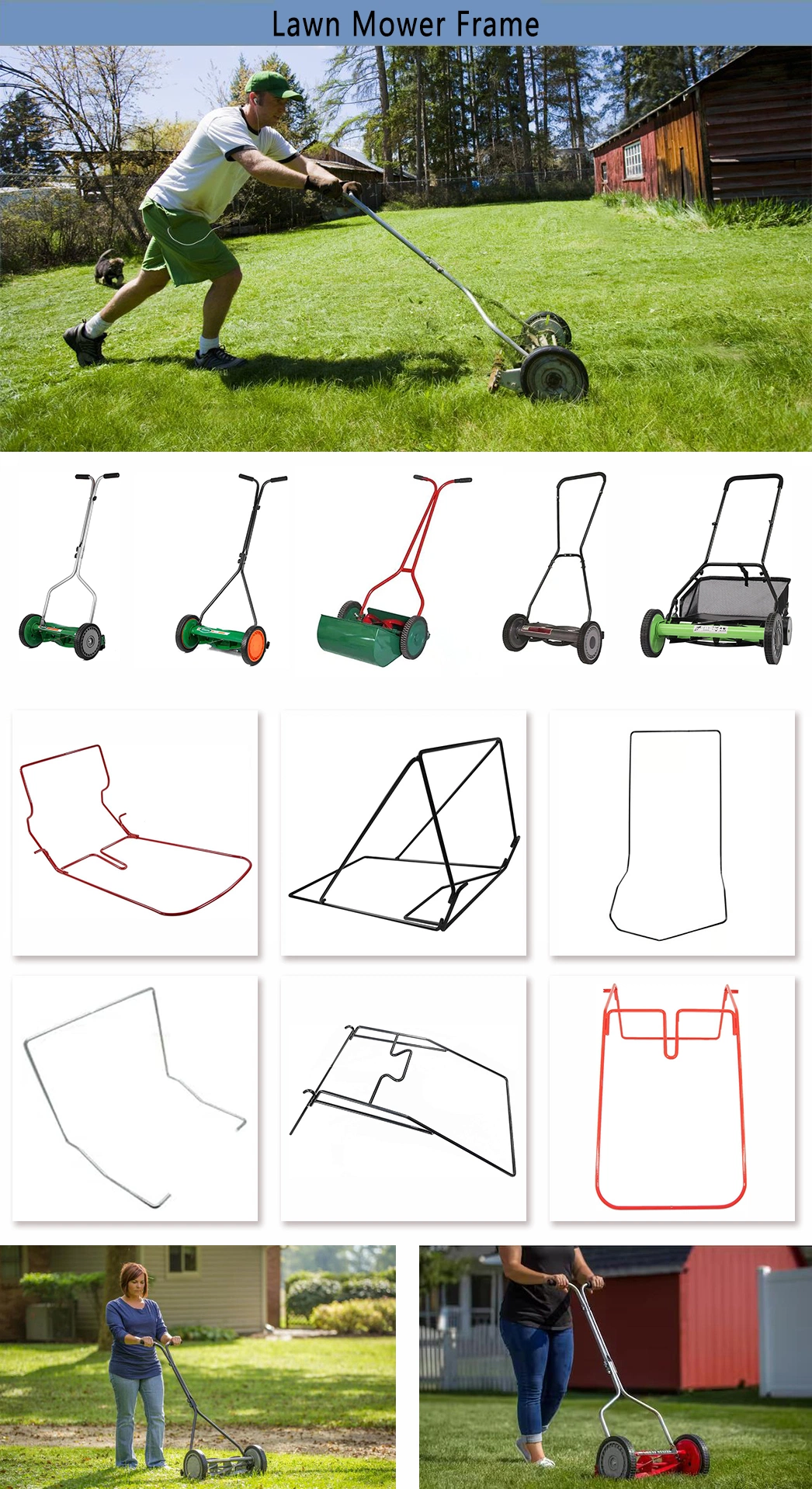 Custom CNC Aluminum Pipe Bend Bending Services Replacement Lawn Mower Bag Frame