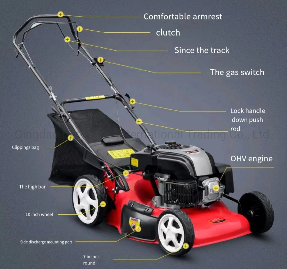 Farm Mower 20inch Self-Propelled Petrol Hand Push Lawnmower Garden Grass Cutter Gasoline Lawn Mower