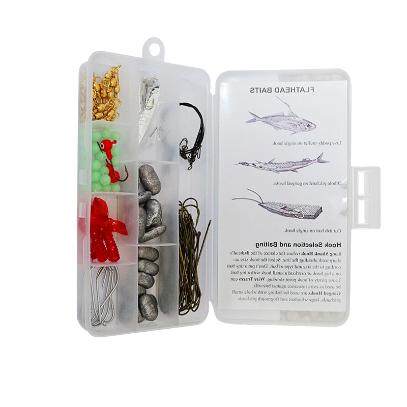 Yiwu Fishing Equipment Box with Fishing Swivel Hook Sinker Beads and Lures