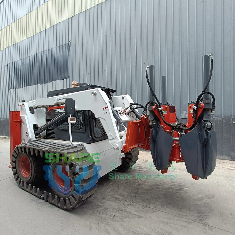 Heap Excavator 4 Blade Tree Mover for Wheel Loader Tractors Tree Mover Planting Hole Digger Garden Digging Machine