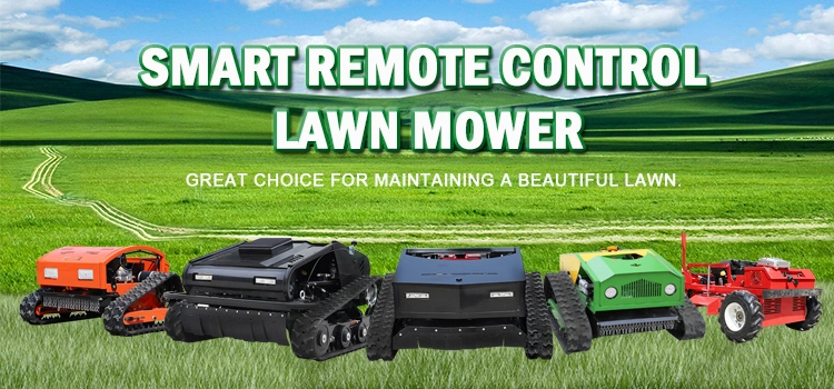 Hot Sales Gasoline Lawn Mower Slope Protection Crawler Remote Control Mower