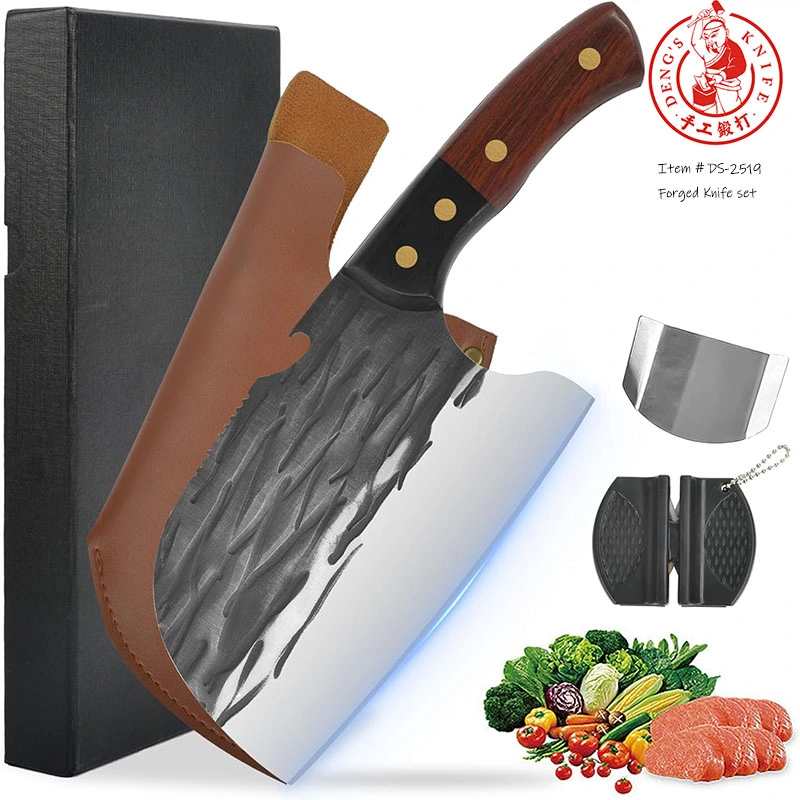 Ds-2514 2024 Custom Chopper Stainless Steel Kitchen Chef Knife for Cutting Bones Butcher Knife with Wooden Handle Kitchen Knife