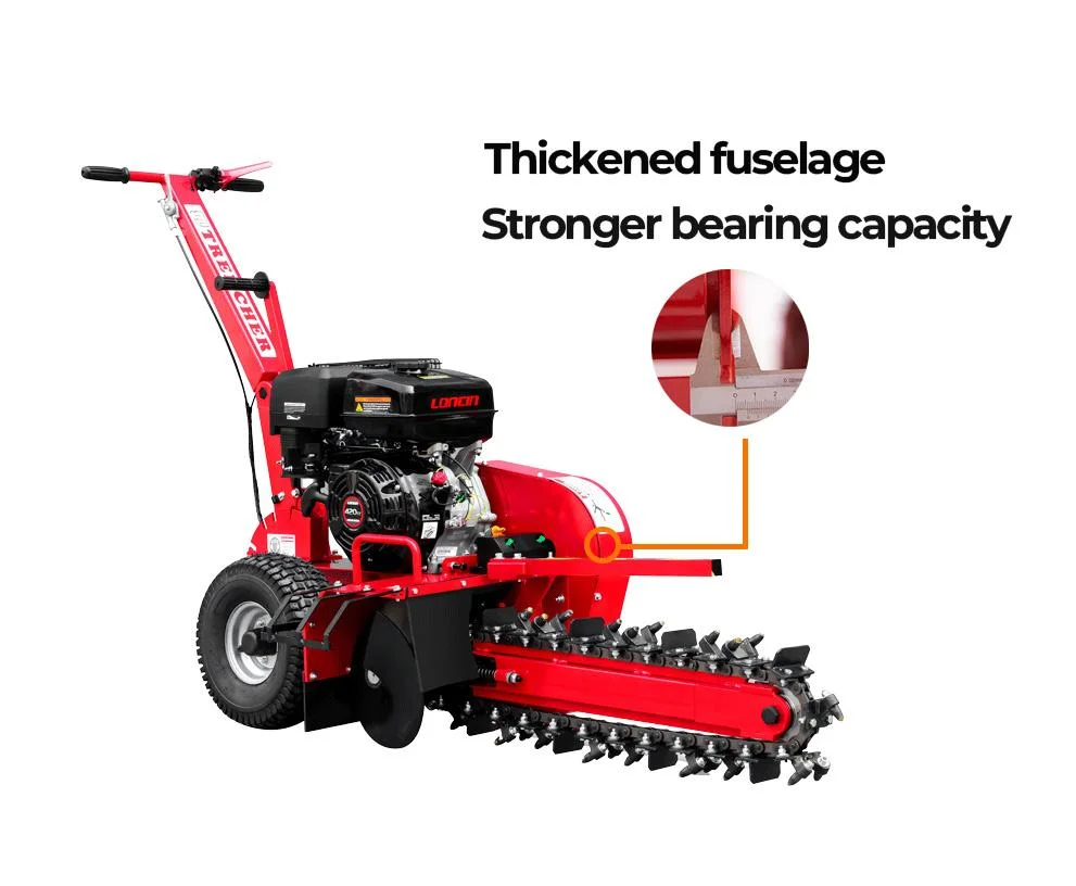 Fast Digging Landscaping and Irrigation Applications Cable Ditch Handleld Soild Trencher