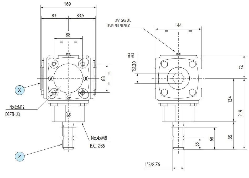 Agricultural Cultivator Rototiller Tb-19j Rotary Tiller Gearbox