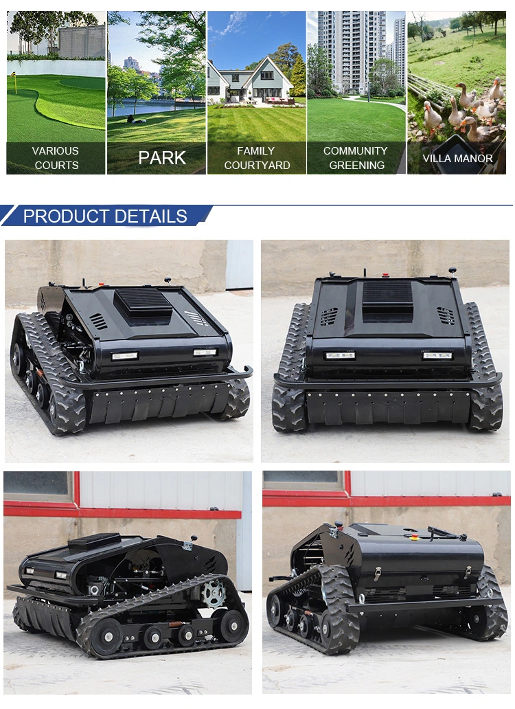 Hot Sales Gasoline Lawn Mower Slope Protection Crawler Remote Control Mower