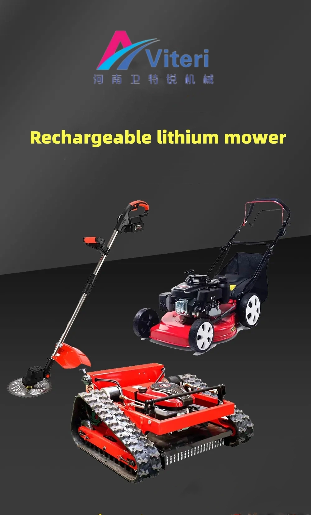 Wholesale Promotion Handheld Wireless Rechargeable Electric Lawn Mower Lithium Battery High Rotary Garden Grass Cutter Machine