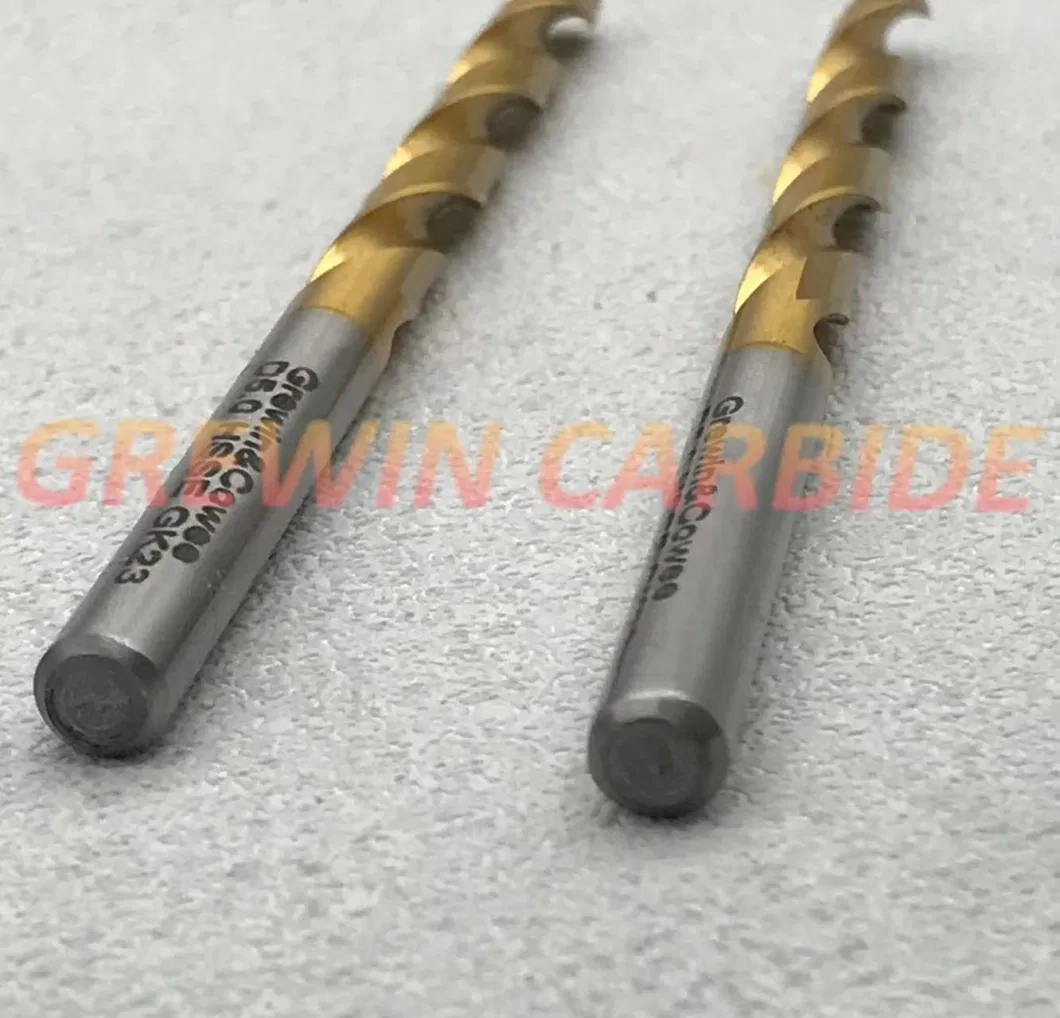 Grewin High Quality CNC Machine HSS Drills DIN338 Straight Shank Dia 5mm With Tin Coating