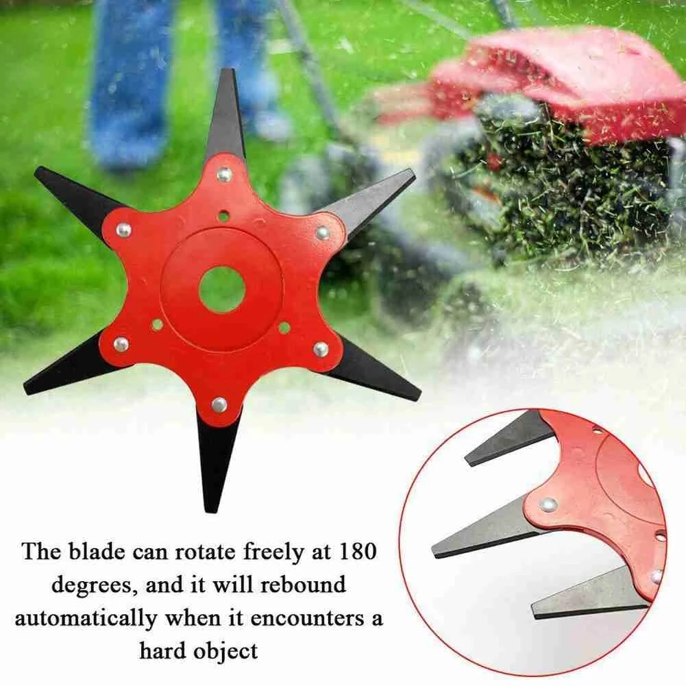 6 Teeth Grass Trimmer Head Brush Cutter Blade Manganese Steel Mower Garden Lawn Machine Accessories Garden Power Tools