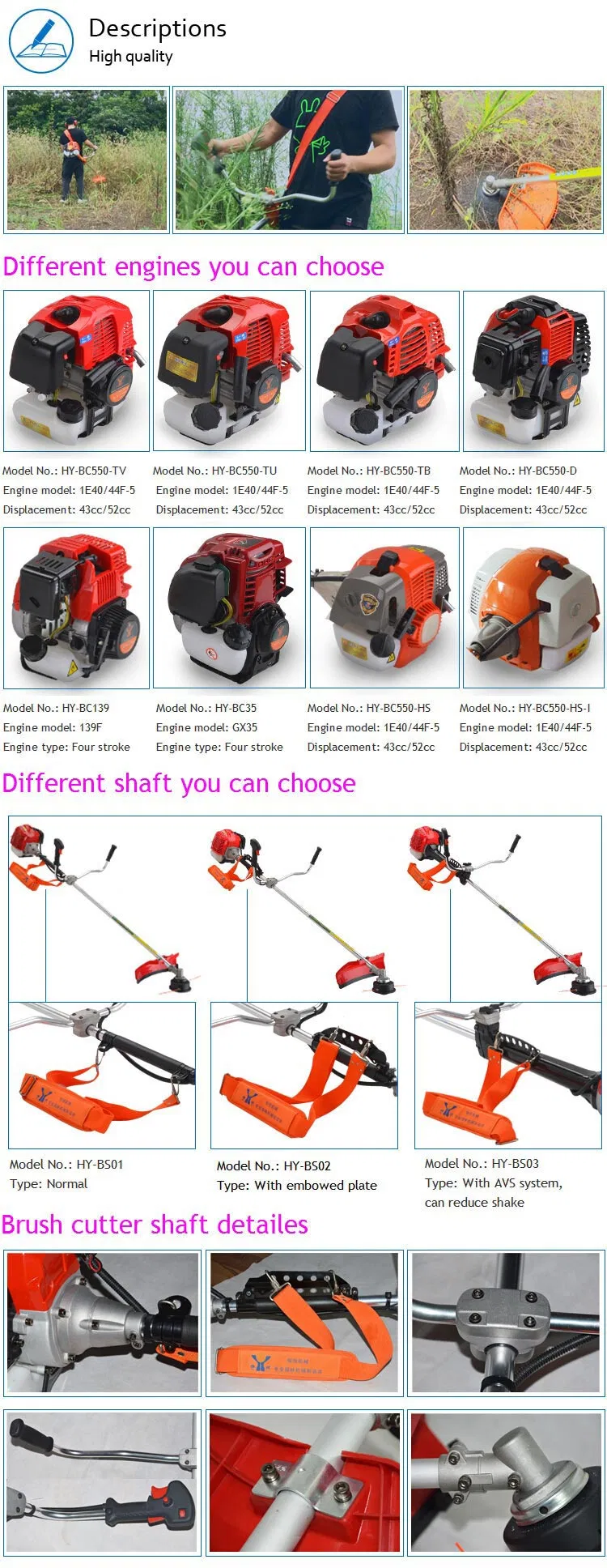 Brush Cutter Machine with Wheels