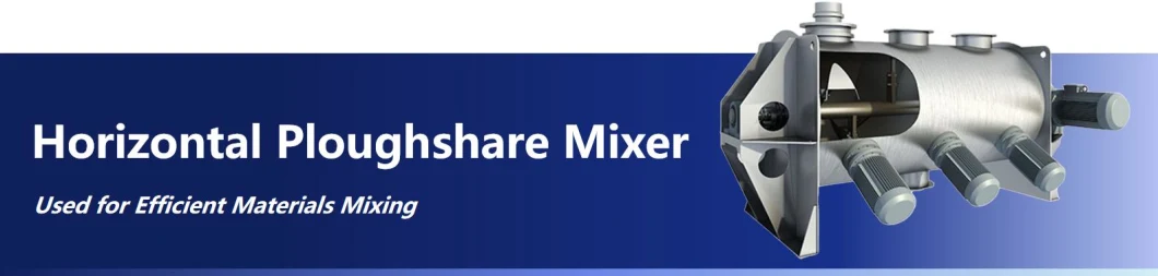 High Capacity Lateral Mixer Stainless Steel Plowshare Compounder