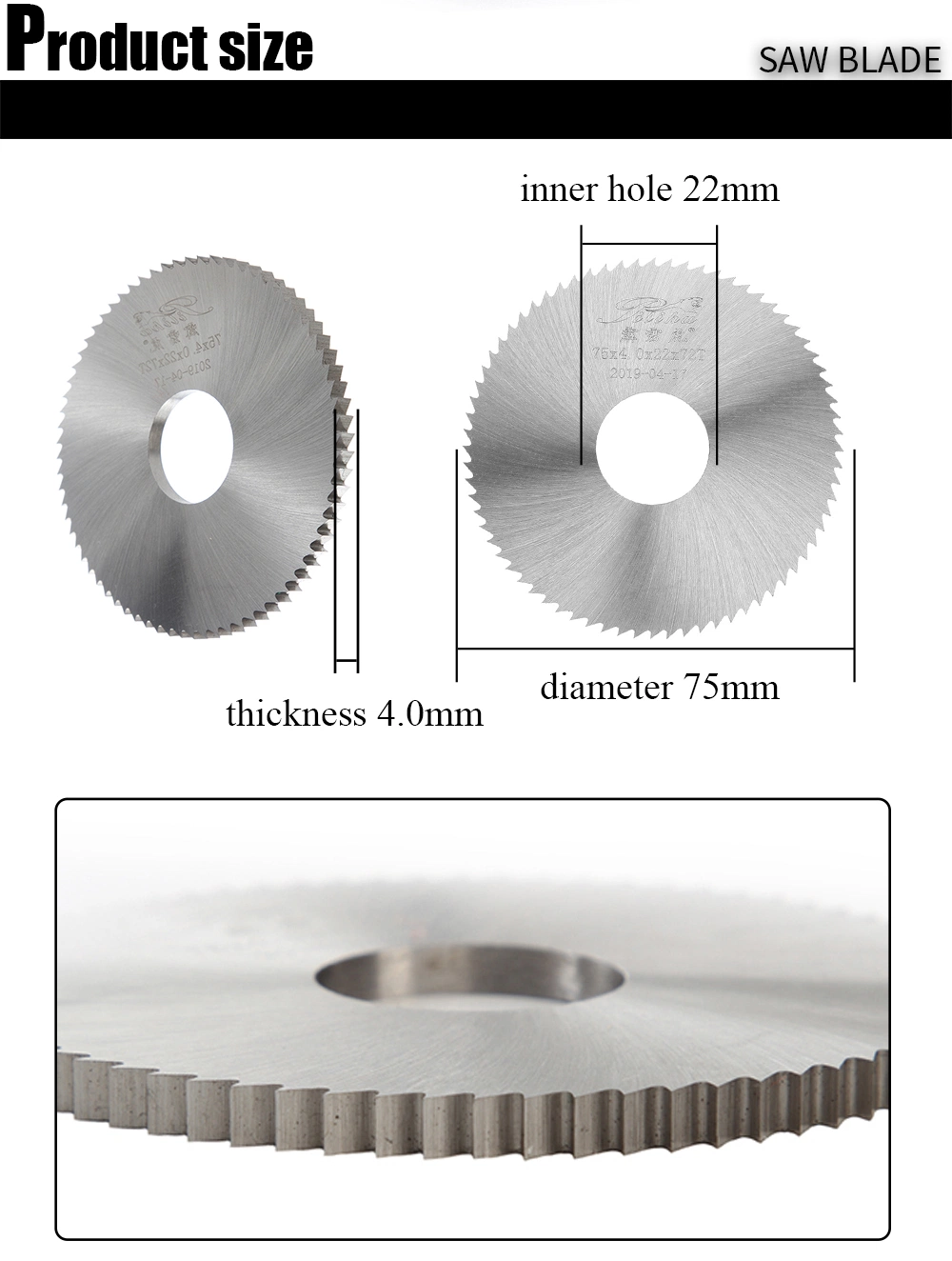 HSS Circular Saw Blade Milling Cutter for Metal Iron Copper Steel