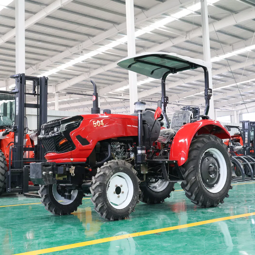 Agricultural Mini Farm Tractors with Front End Loader Machine Walk-Behind Tractor with Disc Plow 4X4 Tractor