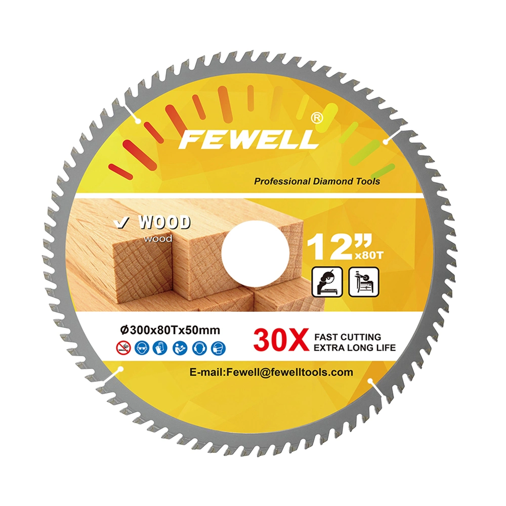 DIY Wholesale 12inch 300*80t*50mm Diameter Sharpening Wheel Circular Tct Saw Blade for Wood Cutting