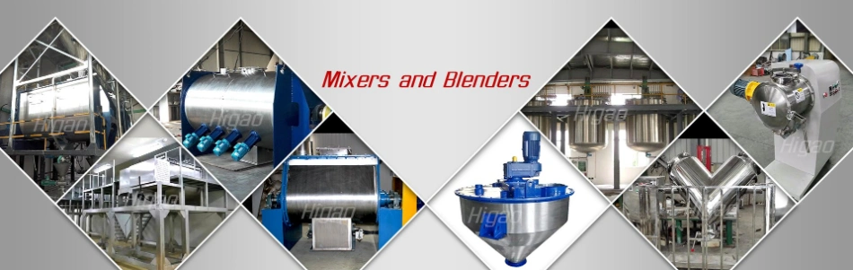 Industrial Horizontal Ploughshare Blender for Dry Powder Mixing