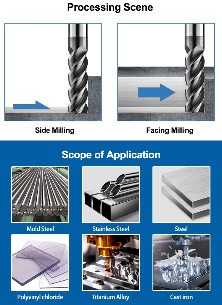 55 Degree Tungsten Steel Milling Cutter 4 Blade Flat Bottom Carbide CNC Toolno Reviews Yet