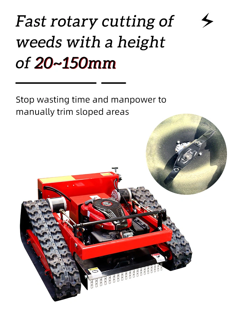 2022 New Crawler Remote Control Robot Lawn Mower/Grass Cutting Machine for Garden Farm Use