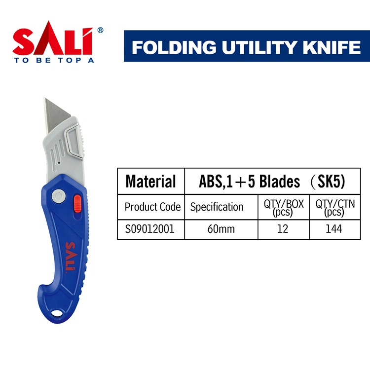 Sali 60mm 1+5 Blades ABS Plastic Folding Utility Knife